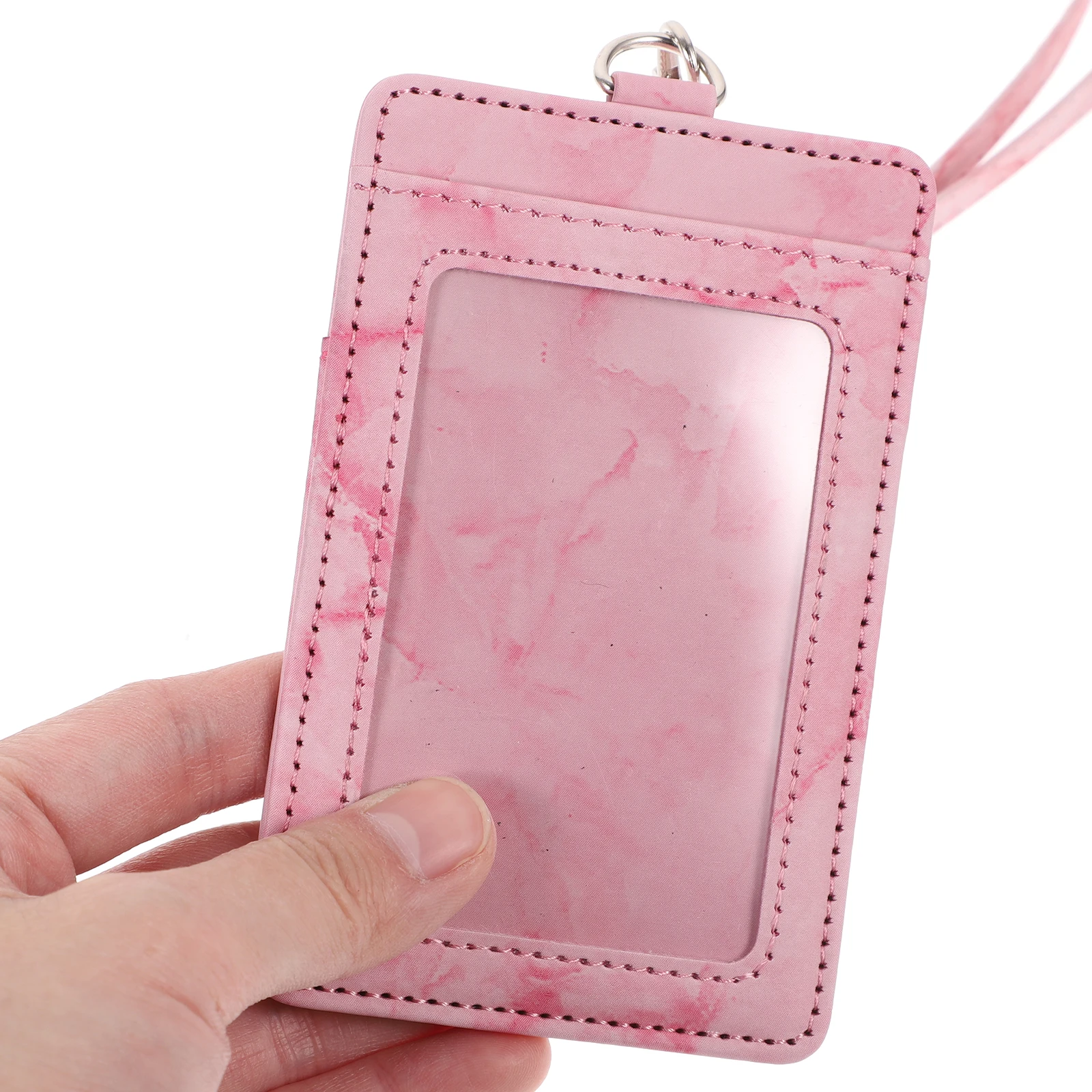

Cover Lanyard Holder Retractable Korean Version Credit Id with Ribbon Pu