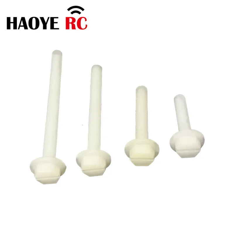 Haoye Metric Threaded Nylon Parafuso, M6, L30-75mm, plástico Thumb Screw, Parafuso Parafuso para RC Airplane Substituição Brinquedos, DIY, 10pcs