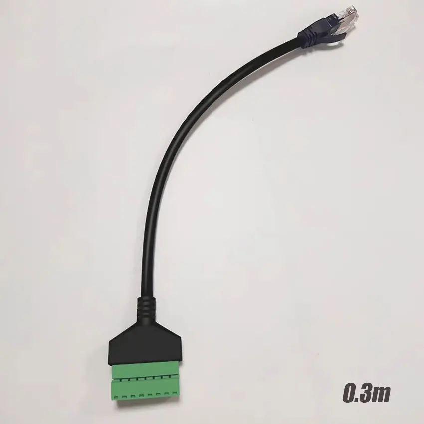

rj45 to screw terminal Block 8p connector ethernet rj45 Male Female to 8 pin screw terminal network adapter cable for CCTV DVR