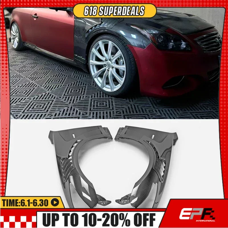 

For Infiniti G37 Coupe EPA ATTK Type Front Vented Fender (with Upper Vent), Aero Performance Trim, Direct Fit Mod