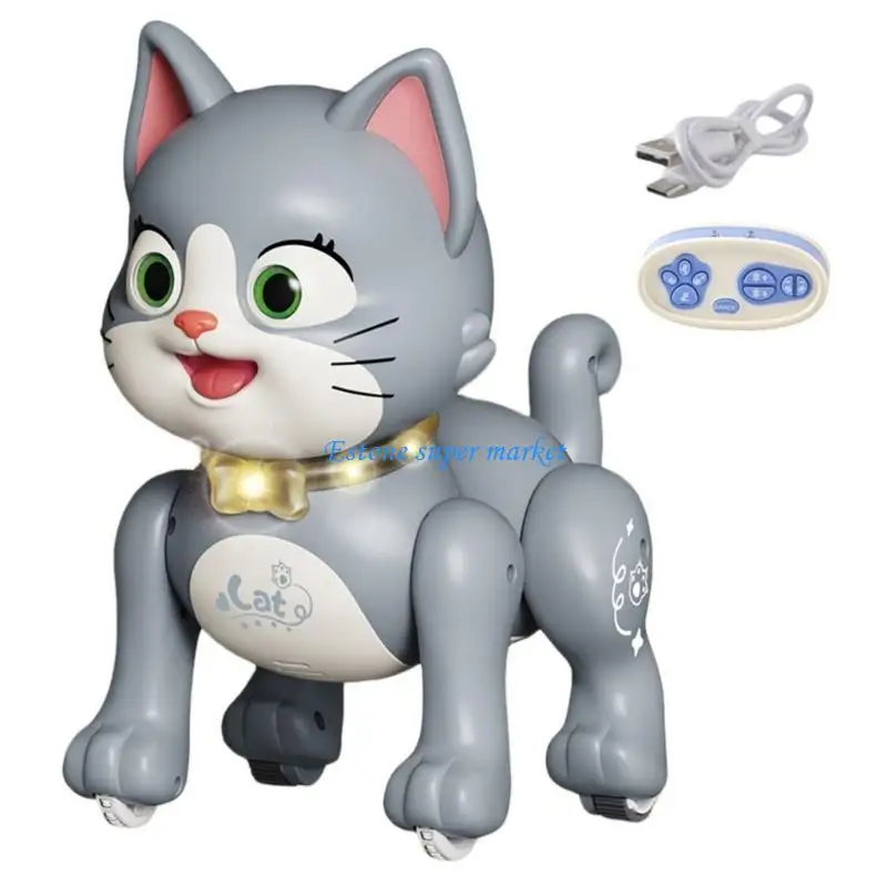 Jouet électrique pour animaux compagnie 090B, pour tout-petits, apprentissage rampant, télécommande, chien, avec lumière pour