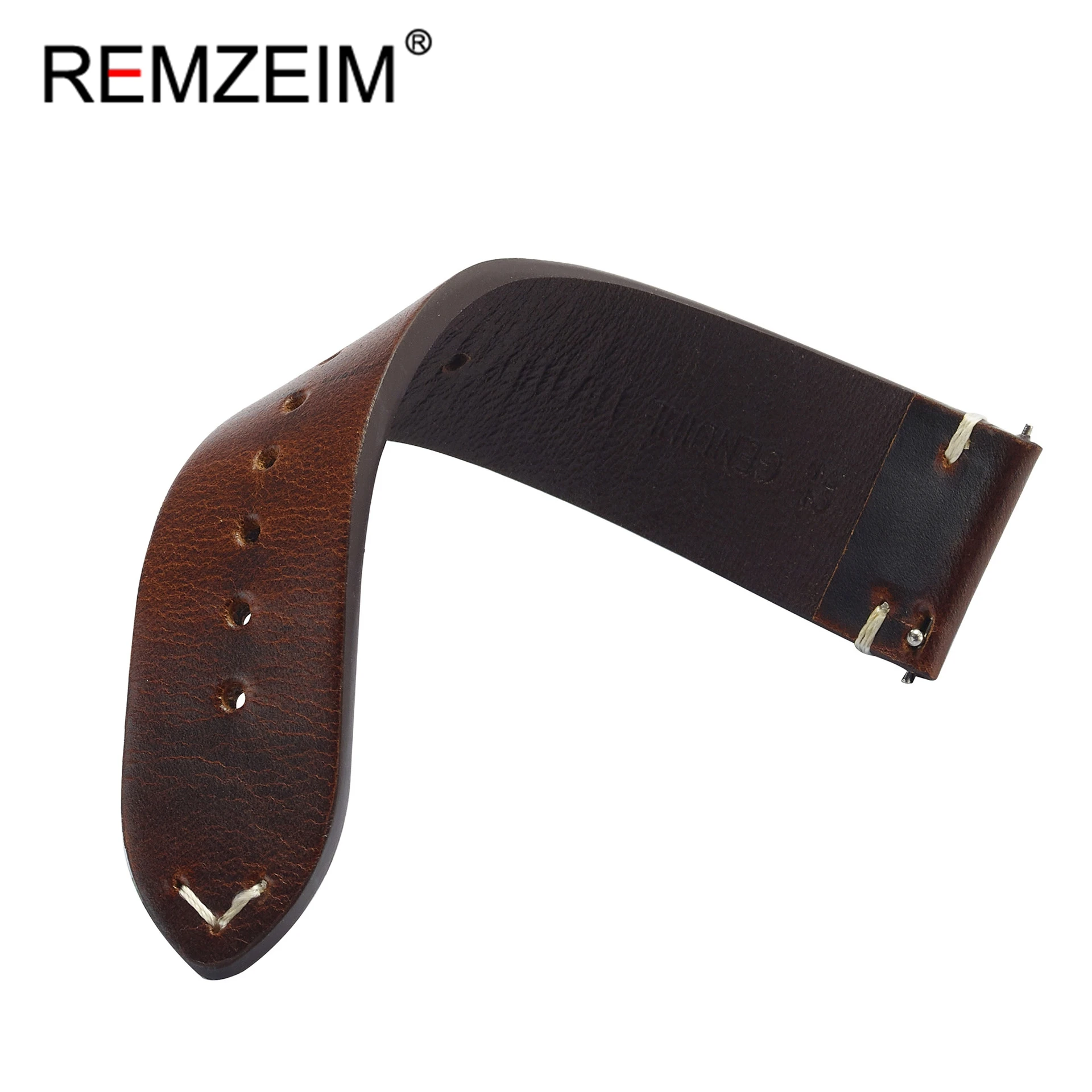 Universal Oil Wax Genuine Leather Watch Strap 18mm 19mm 20mm 21mm 22mm Quick Release Retro Cowhide Watch Band Watch Accessories image 5