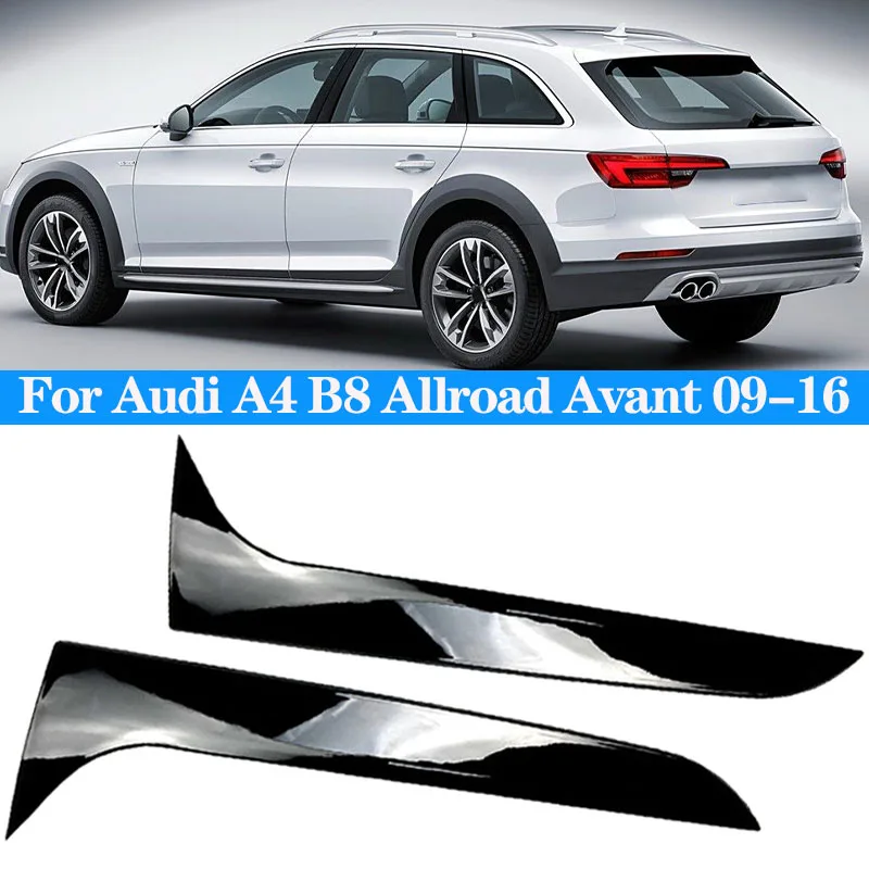 

Car Rear Window Side Splitter Trunk Diffuser Canards Spoiler ABS Trunk Diffuser Spoilers For Audi A4 B8 Allroad Avant 2009-2016