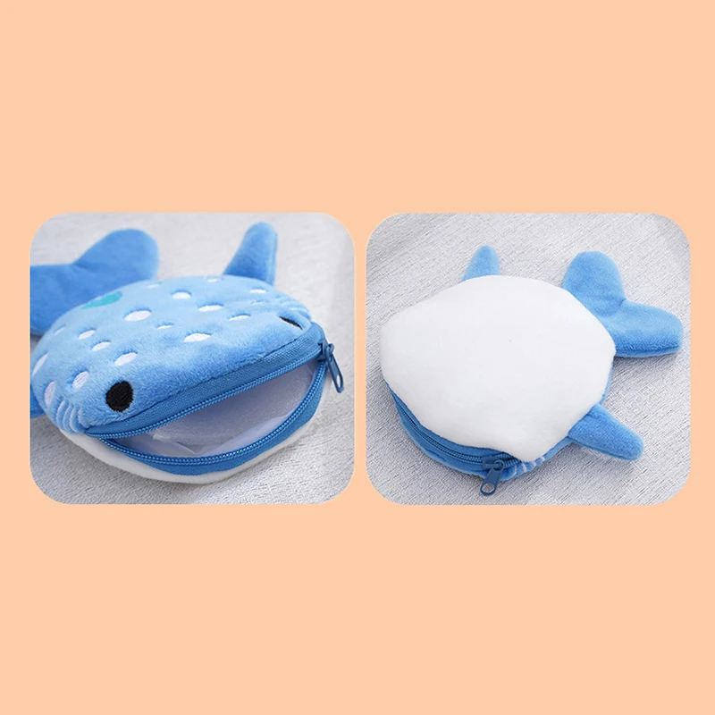 لطيف الكرتون الحوت القرش عملة المحفظة Kawaii أفخم المحفظة المحمولة مفتاح سماعة المنظم سستة الحقيبة الاطفال هدية #3