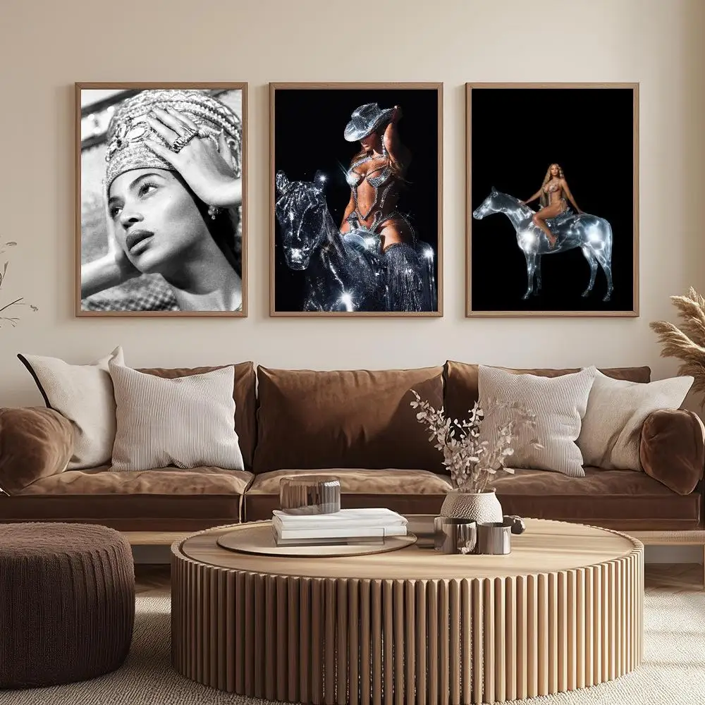 Singer B-Beyonce Renaissance Poster Modern  Wall Art Aesthetic Minimalist Bedroom Decor Cafe Home Gift PP