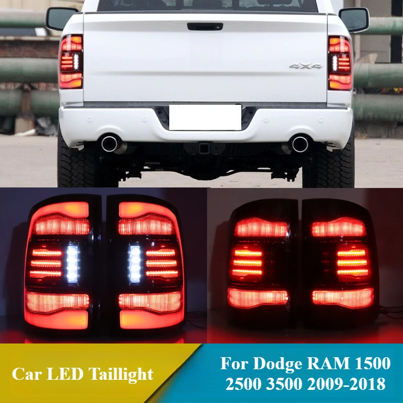 

Car LED Taillight For Dodge RAM 1500 2500 3500 2009-2018 12V 2Pcs DRL Rear Running Lamp Brake Reverse Turn Signal Waterproof