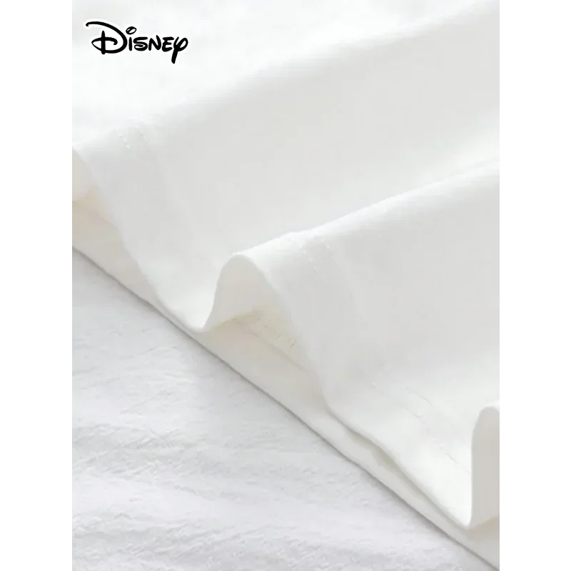 Kaus Katun Murni Santai Mode Keluarga Disney Baru 2025 Gaya Kuliah Jalanan Retro Gaya Harajuku Y2K