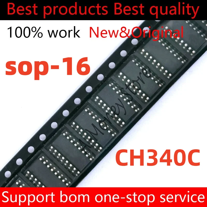 (5-10pcs)CH340C sop-16