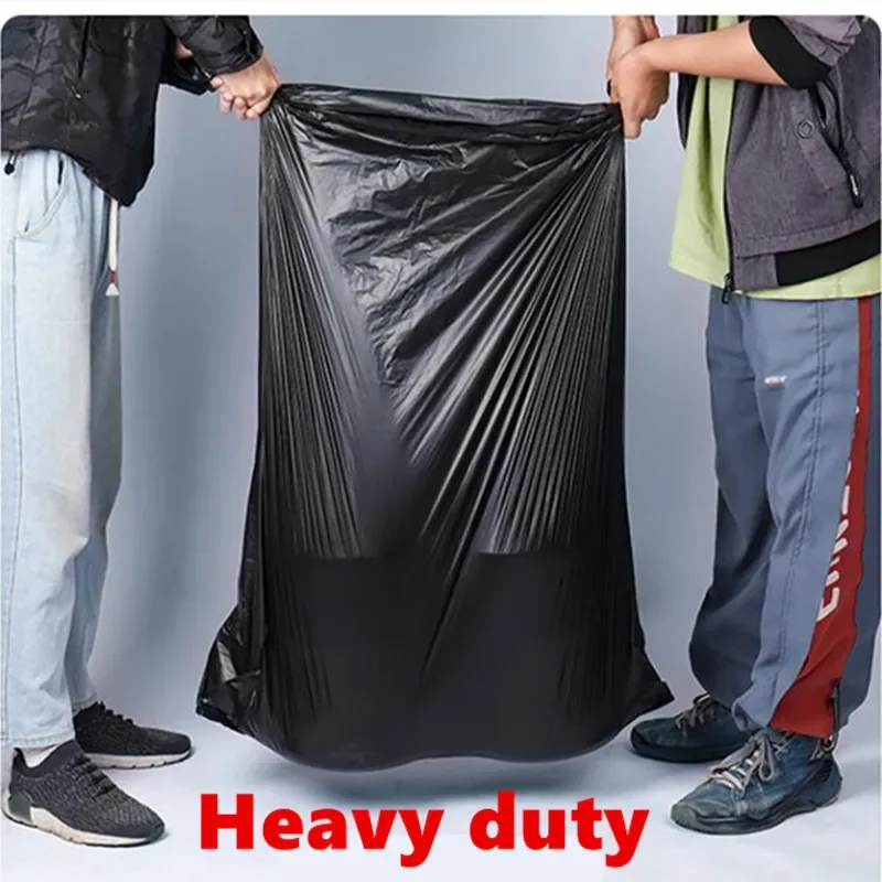 25PCs  Large Thick Black trash Bags for Hotel Property Management Kitchen Oversized Garbage Heavy Duty Plastic Bags