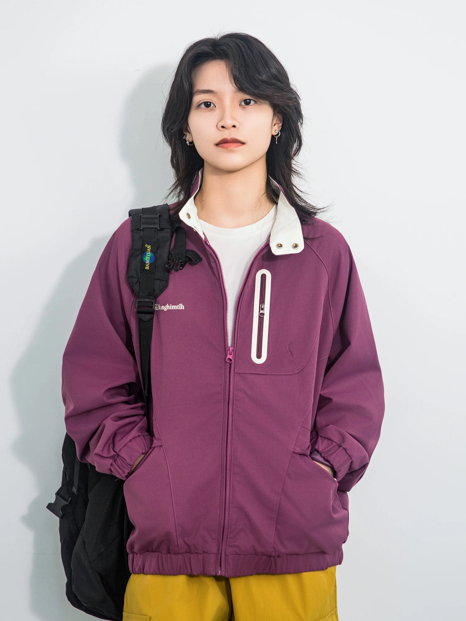 ciwork-outdoor-ort-jaet-ex-functional-sle-color-blo-stand-collar-sports-coat-polyester-fabric-for-students