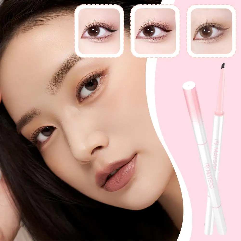 ปากกาอายไลเนอร์ 2 in 1 แบบละเอียดพิเศษ แห้งเร็ว ติดทนนาน สำหรับแต่งตาแบบไล่ไลน์