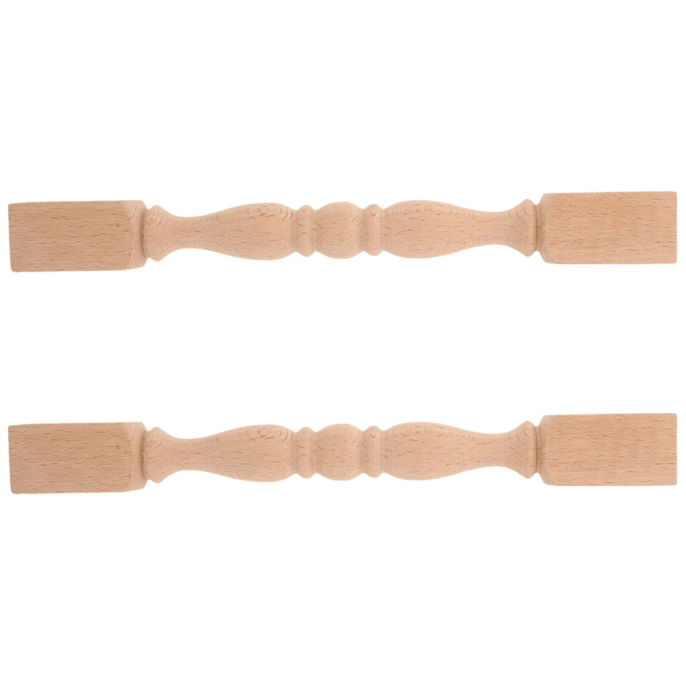 

2 Pcs Solid Wood Small Pillars Decorative Posts Cabinet Balusters Spindles Carving Furniture Parts Wooden Staircase Balusters