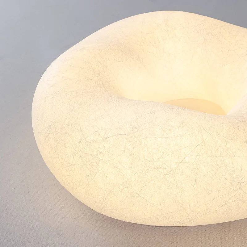 Irregular Silk Ceiling Lamp Downlight with Remote Control Dimming for Bedroom Decoration