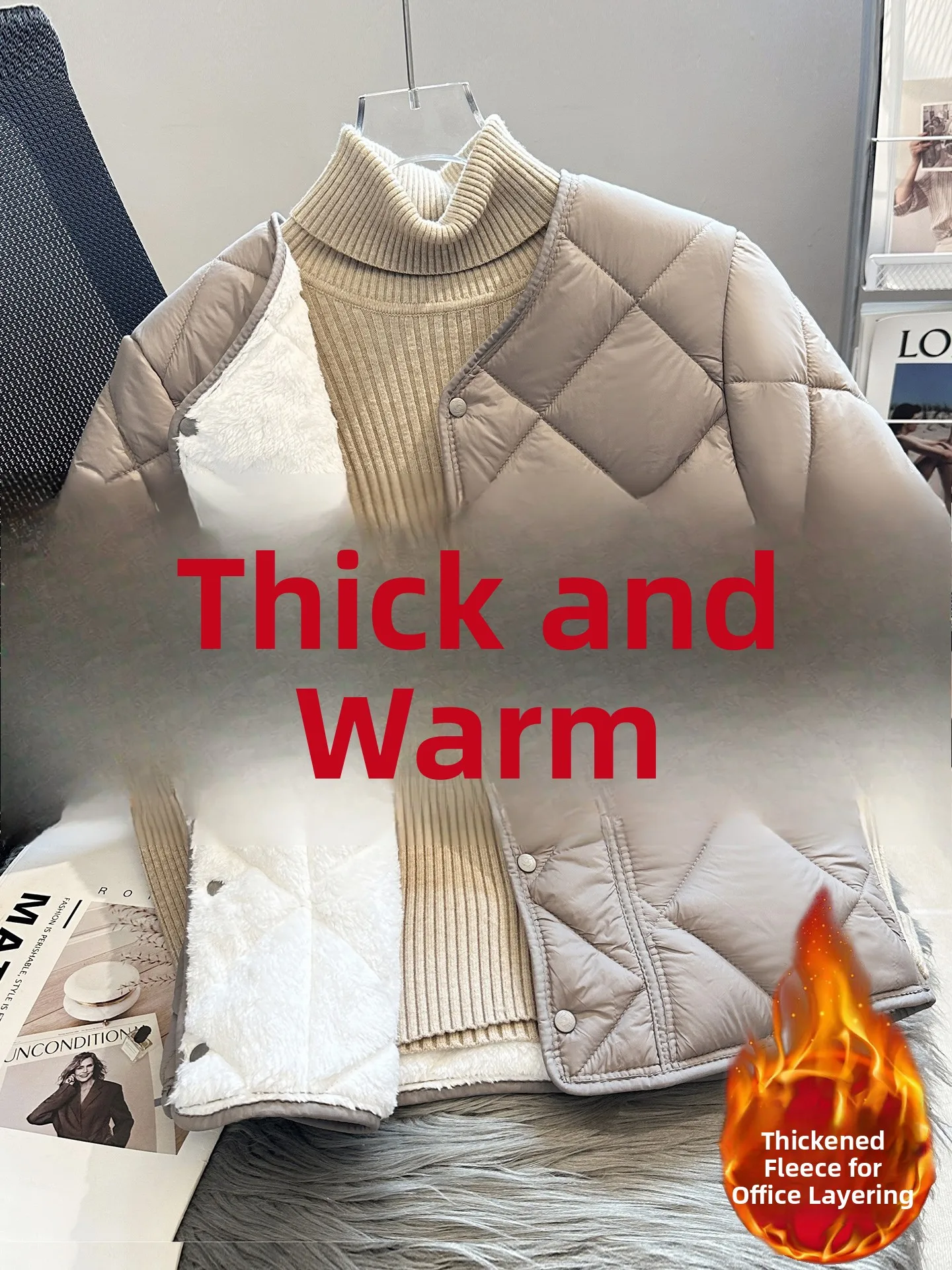 

Thiened Fce Women's Vest Winter Home Wear ort Sve f oulder Protection Warm Base Layer Top round Ne Single Bu...