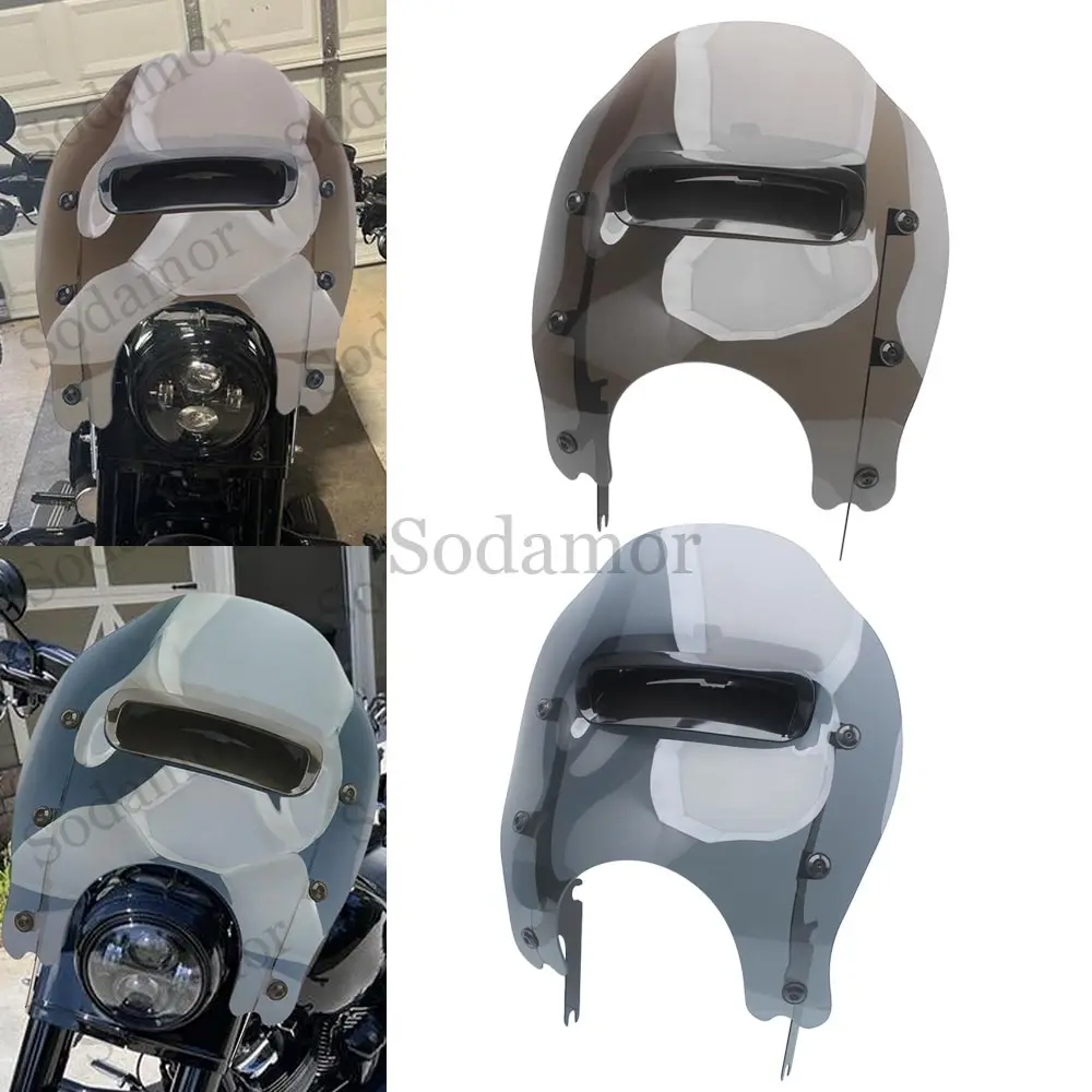 For Harley Road King FLHR 1994-2022 FLHRC 98-2013 FLHRXS 2021-25 Motorcycle Front Windshield Wind Deflectors Fairing Windscreens