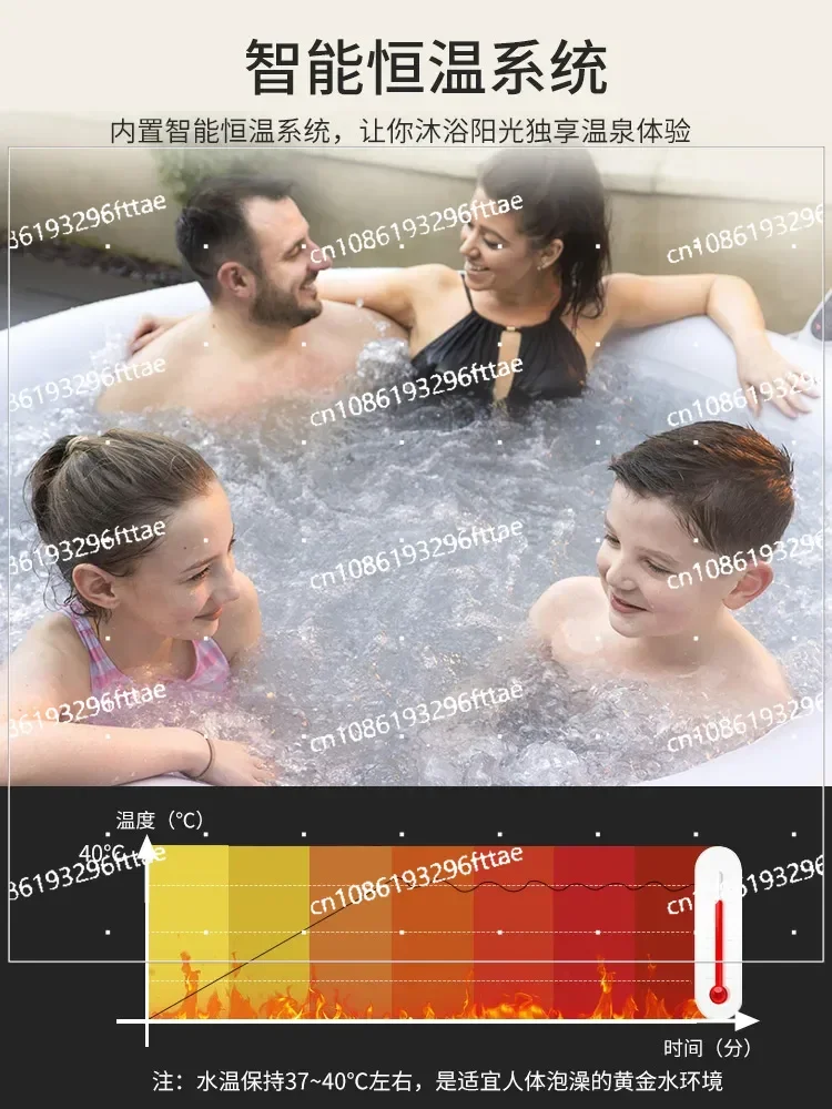 Heated swimming pool, home spa, inflatable pool, spa bath, hot spring bath,