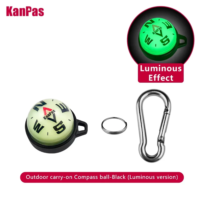 Kanpas EDC Outdoor Compass Ball/ High Quality Luminous Compass for Camping, Hiking/ Adventure Backpacking Compass Ball EDC-V20L