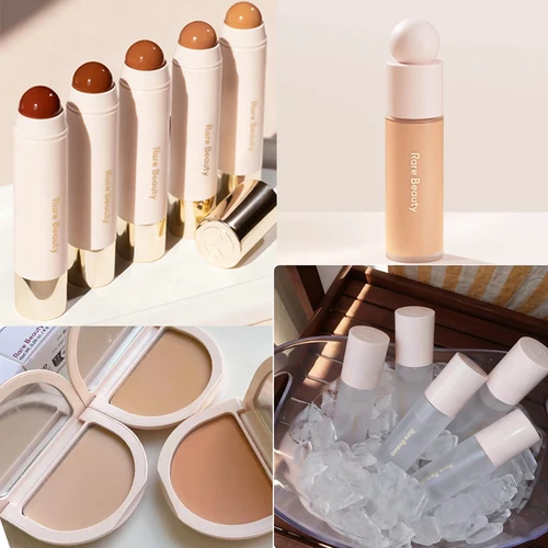 Base líquida en polvo de belleza rara, barra de contorno, efecto Natural duradero, resistente al agua, cuatro en uno, cierto Spray de maquillaje