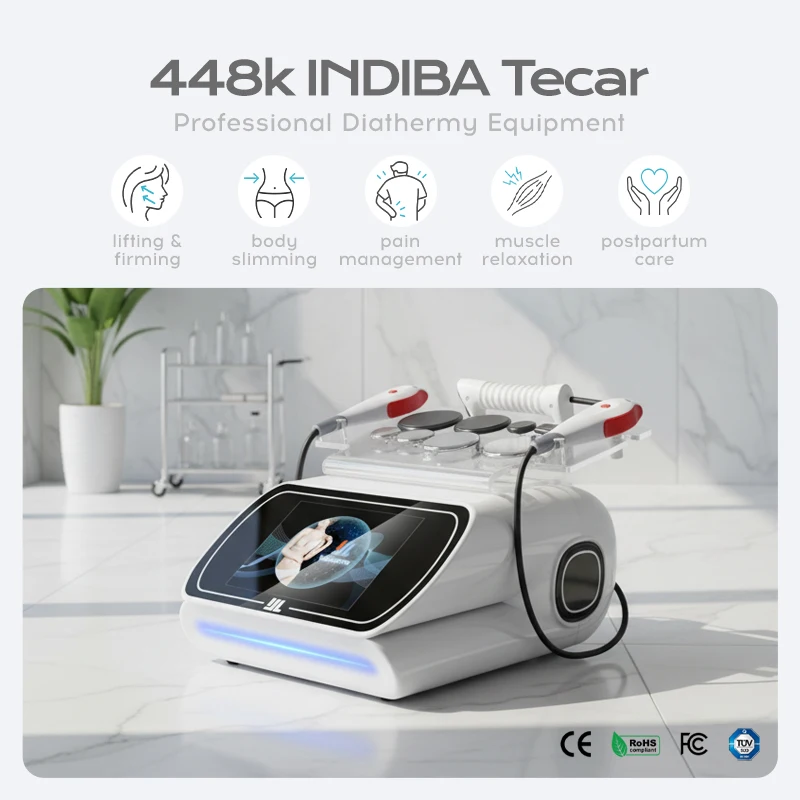 

Диатермия 448K Tecar Spa обезболивающая машина RF сжигание жира коррекция фигуры лимфодренаж массаж физиотерапия косметическое устройство