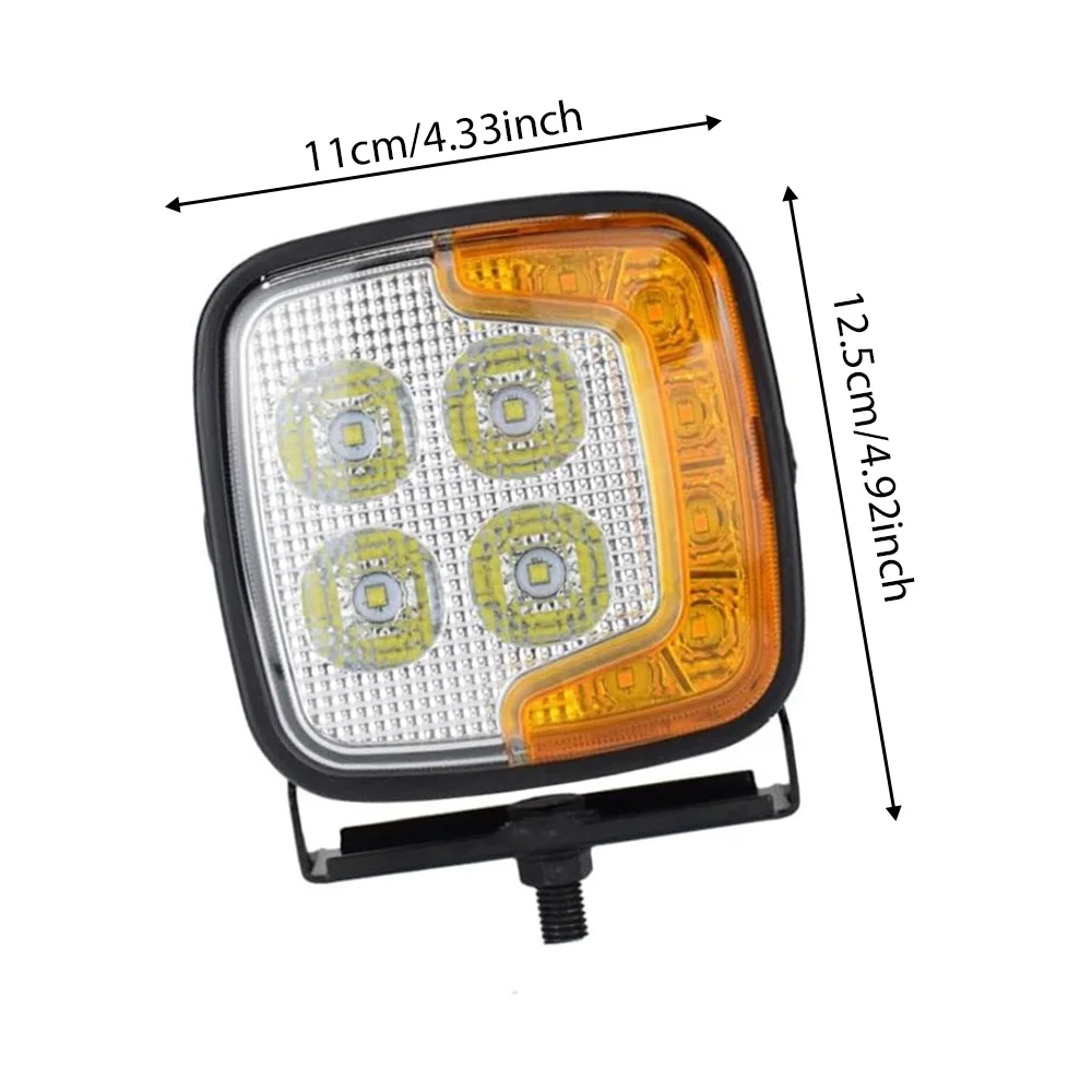 2 قطعة LED مصباح مزيج بدوره إشارة رافعة شوكية 10LED تحذير ضوء اليسار واليمين العالمي ل 12-24 فولت تيار مستمر الرافعات الشوكية حفارات #3