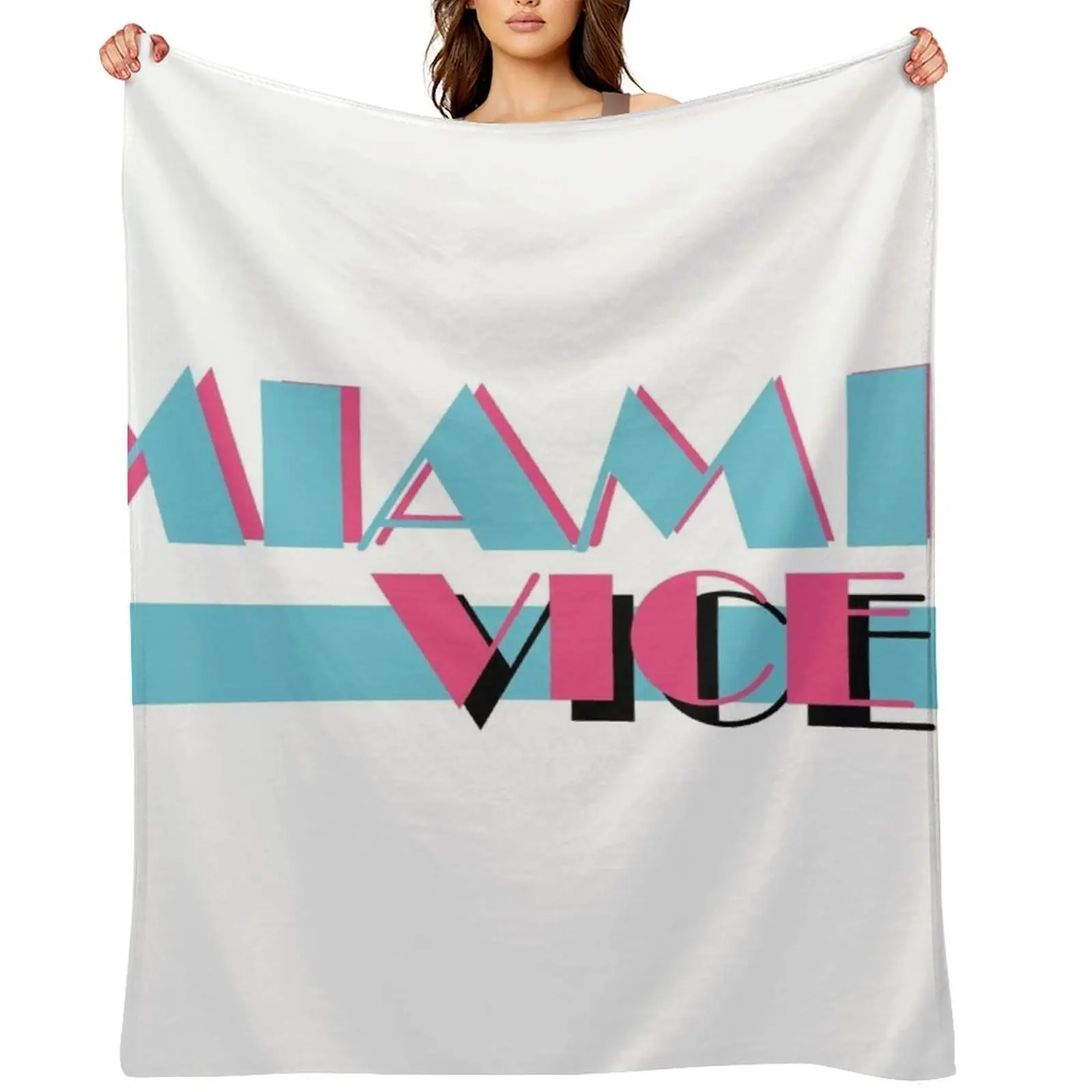 

Miami vice vibe Throw Blanket Soft Plaid Hair Large Comforter Blankets