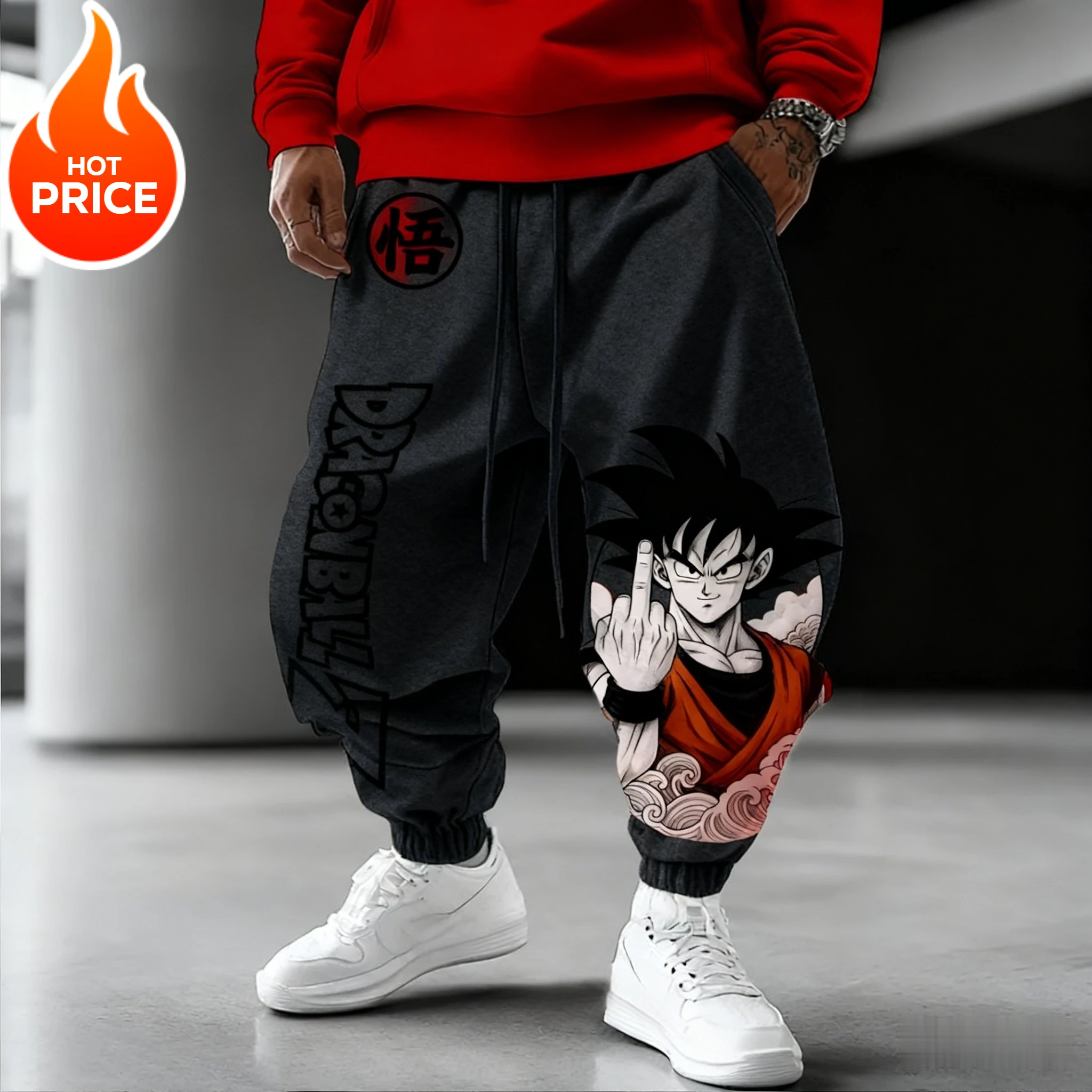 Son Goku Anime Dragon Ball Super Saiyan Harajuku hombres pantalones deportivos de invierno ropa de calle mujeres Casual Leggings pantalones de chándal Unisex Bot
