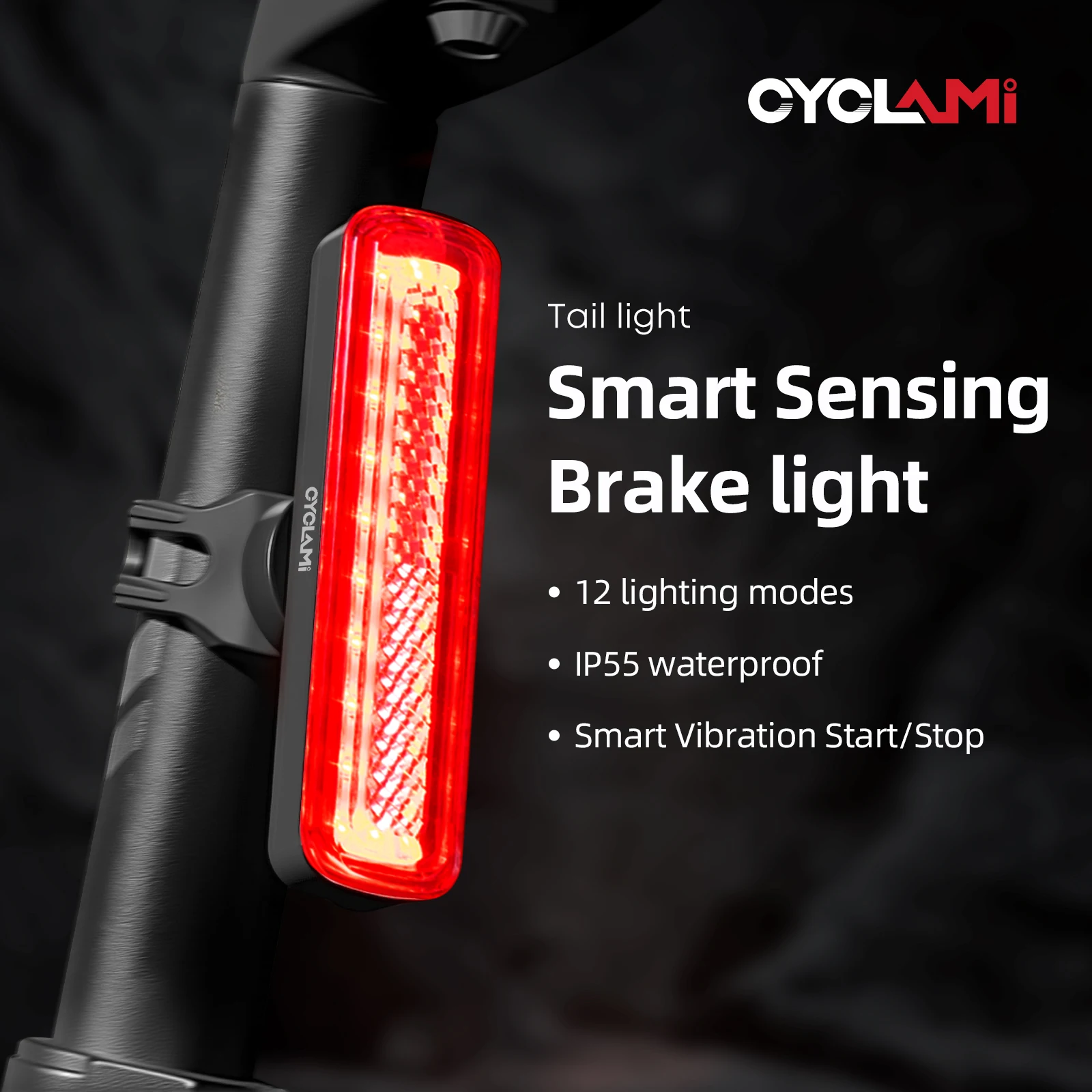 

CYCLAMI велосипедные задние фонари, ультра яркий светодиодный предупреждающий велосипедный фонарик, 7-цветный задний фонарь для велосипеда, аксессуары для велоспорта