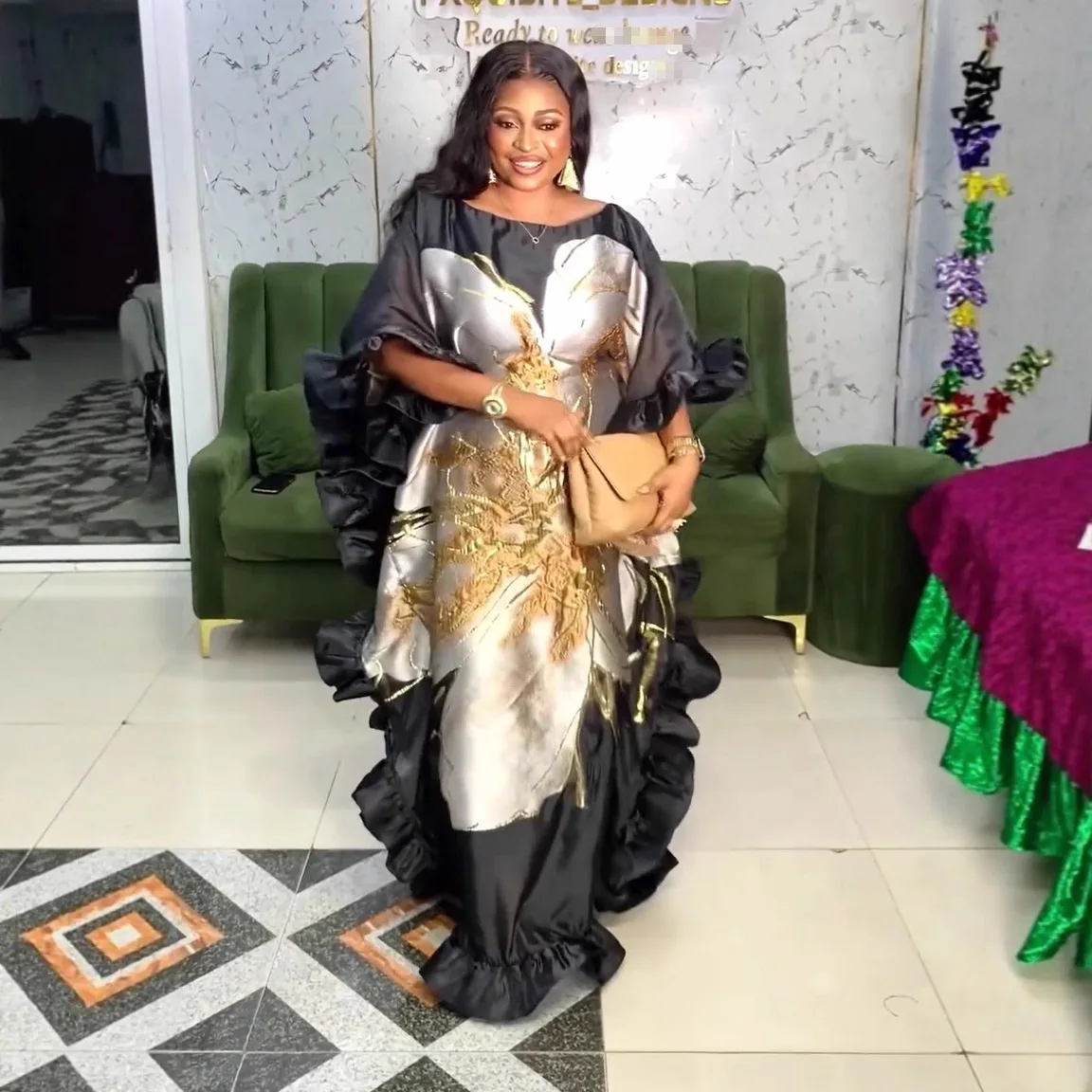 

Модные африканские платья с рукавами «летучая мышь» с принтом Дубай Абая для женщин Мусульманская одежда Boubou Marocain Вечернее платье для выпускного вечера