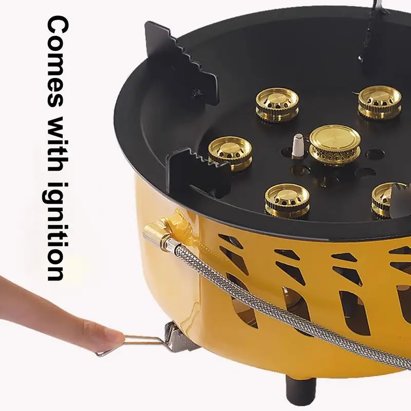 20000W Camping Gas Burner 7-Core Strong Fire Power Portable Cassette Stove Carrying Bag Outdoor Camping Hiking fishing Supplies