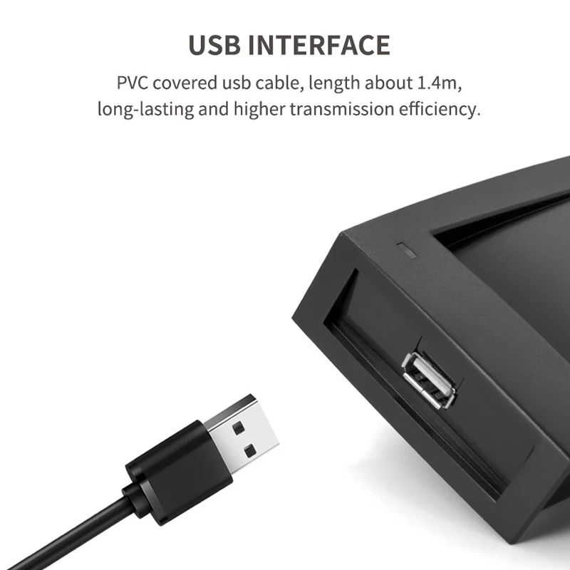 Contactless Desktop RFID Card Dual-frequency Reader 125KHz 13.56MHz for IC Card Recognition, ID & IC Access Control Controller