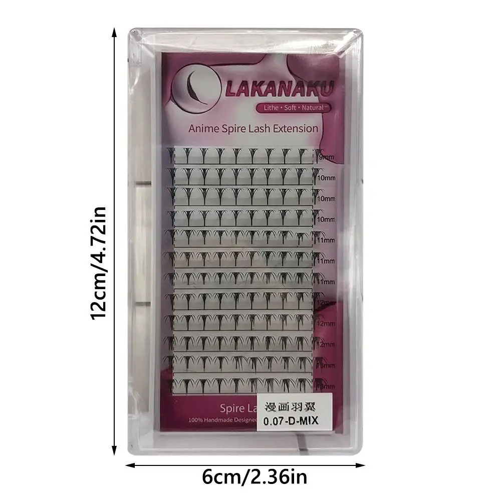Nuovo kit di ciglia a grappolo a 12 file Singolo cluster Ali comiche Estensioni ciglia di visone C/D/CC Curl Ciglia finte Strumenti per il trucco degli occhi