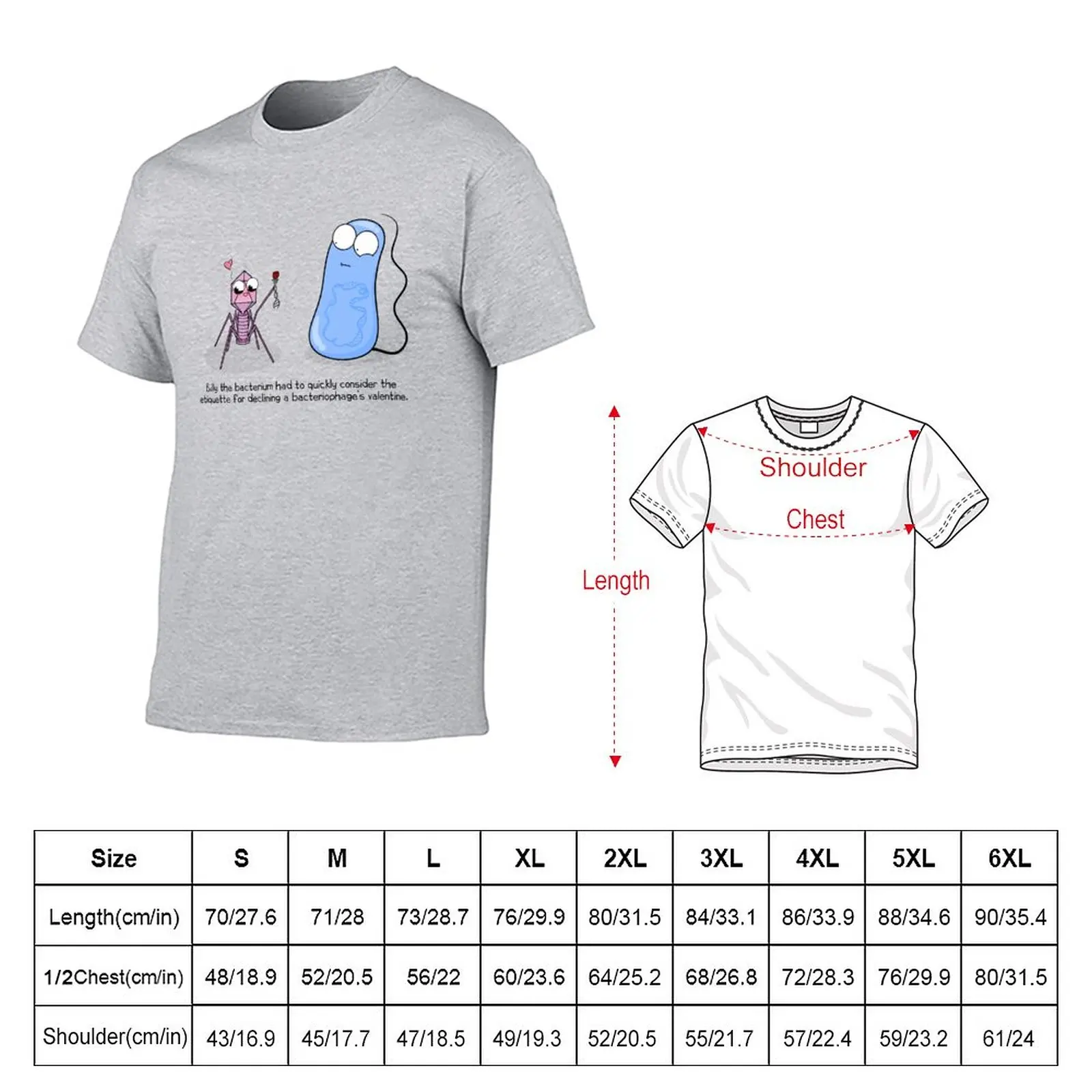 Bacteriophage Valentine T-Shirt customs sweat shirts korean fashion fruit of the loom mens t shirts