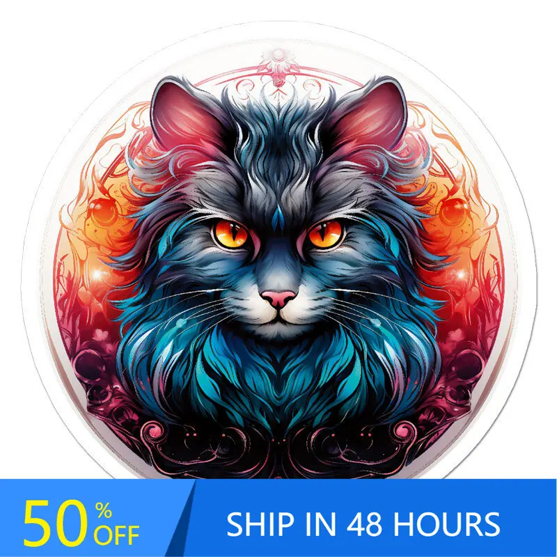 

Cat Feline, Sticker, Indoor Vintage Walls Boat Motor Home Car Waterproof Vinyl Decal Accessory Funny Cool