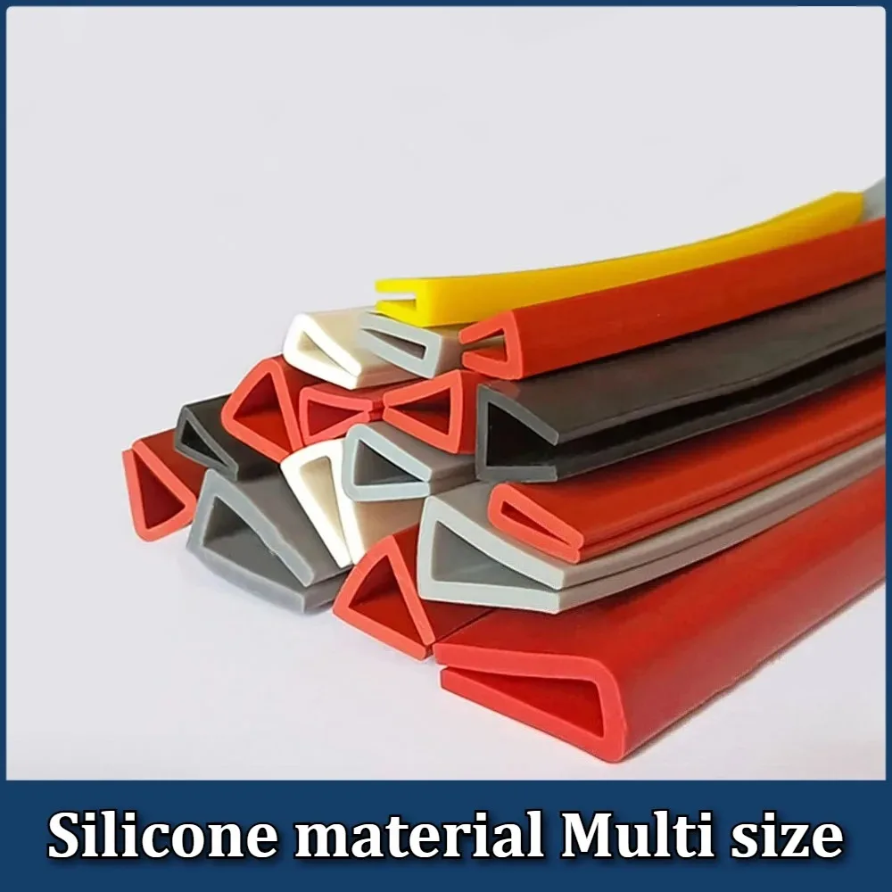 

1/3/5M Silicone U-Type Edge Banding Strip Multicolor Rubber Car Door Protector Sealing Bar For Glass, Metal Panel Anti-Collision