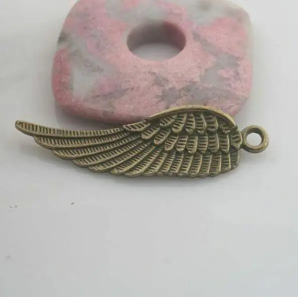 

5pcs 14x48mm,hole:2mm antiqued bronze color wing design pendant charm G1872