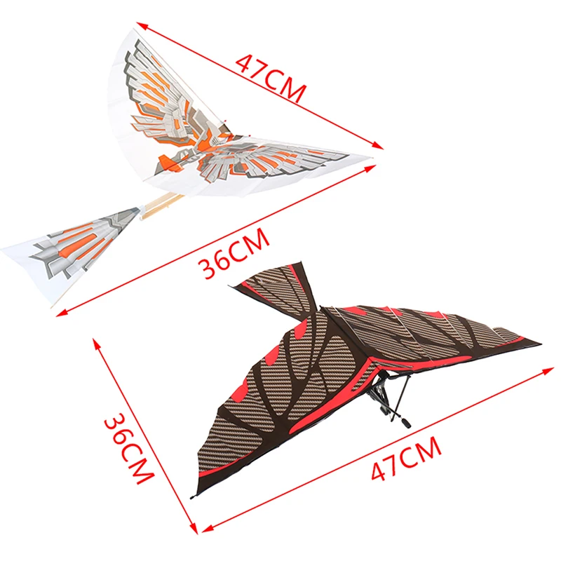 1pc 18 Inches Bamboo Imitate Birds Assembly Flapping Wing Flight Plane Toy for Children