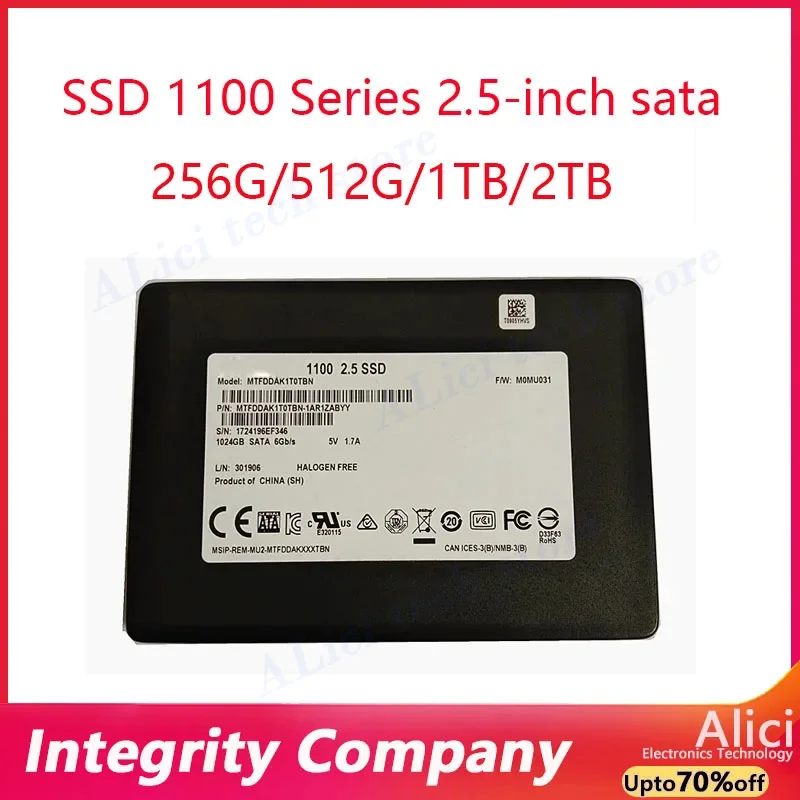 

Для Micron 1100 2T 512G 256G M600 1T SATA3 2,5-дюймовый твердотельный накопитель для настольного ноутбука, твердотельный накопитель, частицы MLC