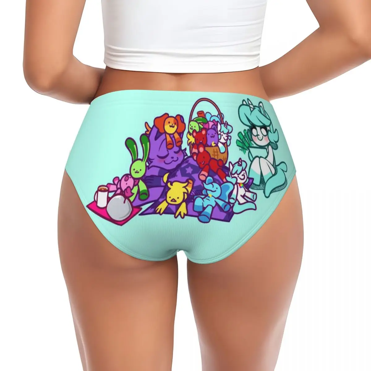 Custom Craftycorn Briefs Underwear Women Breathable Stretch Smiling Critters Panties