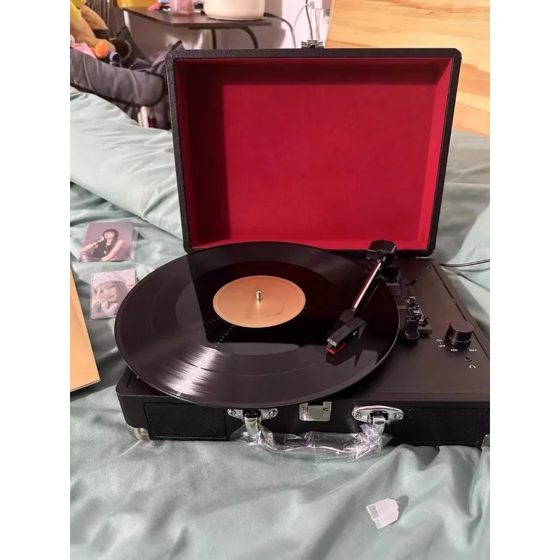 

Classic Vinyl Record Player Bluetooth Speaker Creative Portable Handheld Record Player Retro