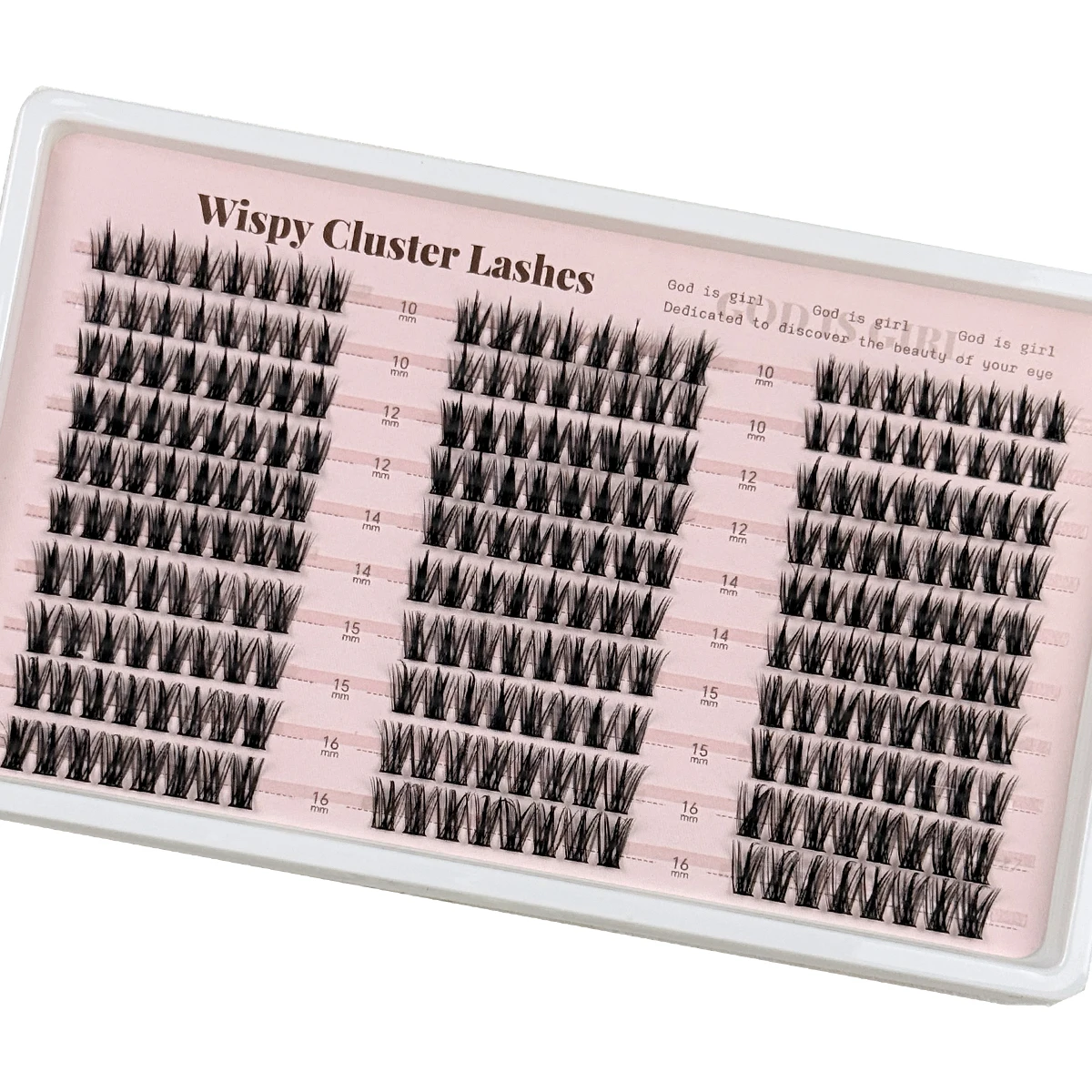 30 Reihen 240 Stück Wimpernbüschel, Volumen-Wimpernbüschel mit Spikes, Wimpernverlängerung, Wispy Spiky Einzelwimpern, DIY-Wimpernverlängerung – Detail 1