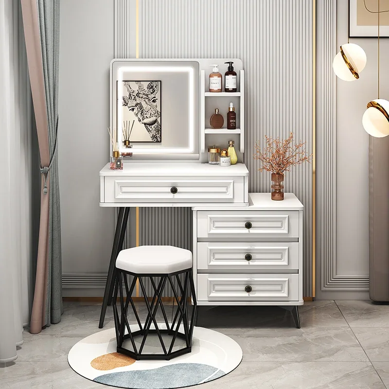 아메리칸 미러 드레싱 테이블 화이트 럭셔리 침실 서랍 드레싱 테이블 럭셔리 서랍 Tocador De Maquillaje 침실 가구