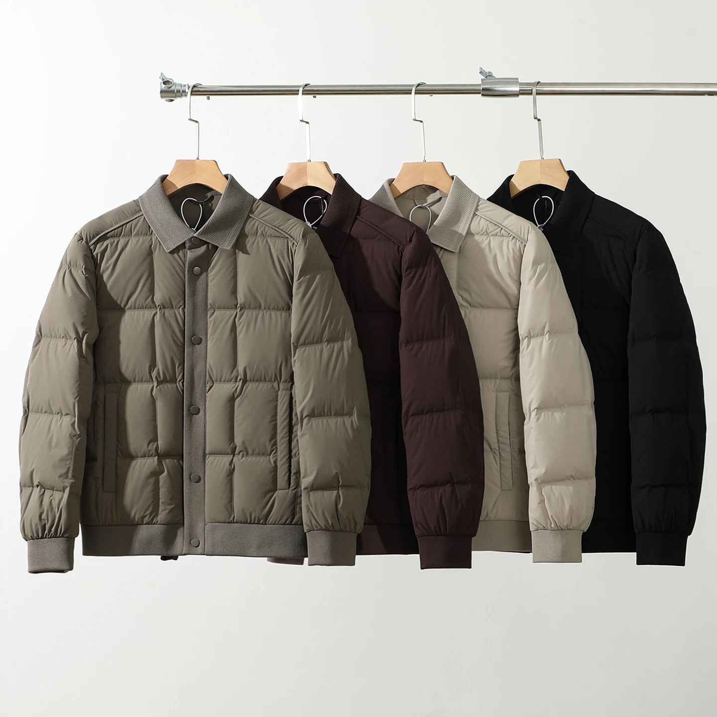 

Мужской пуховик High Loosen 90 White Du Down Jaet с воротником-стойкой, вязаный, водонепроницаемый, ветрозащитный, теплый, модный, городской стиль