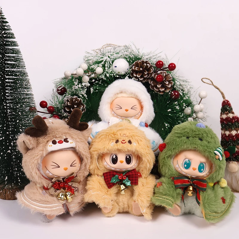 

Cotton Doll Clothes Sitting 17cm Labubu Christmas Doll Series Clothing Eve Carols Christmas Clothes For Doll Accessory