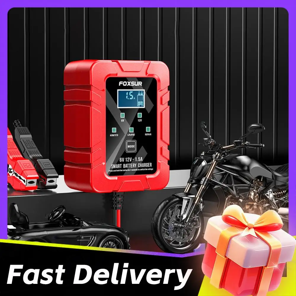 

6V 12V Smart Car Battery Maintainer Battery Trickle Charger Maintainer Automotive Battery Charger for RV Car Truck Motorcycle