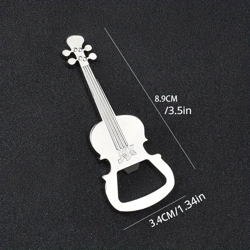 فتاحة زجاجات من سبائك الزنك على شكل جيتار للبيرة والنبيذ والعصير، أداة مطبخ مثالية لفتح الزجاجات بسهولة