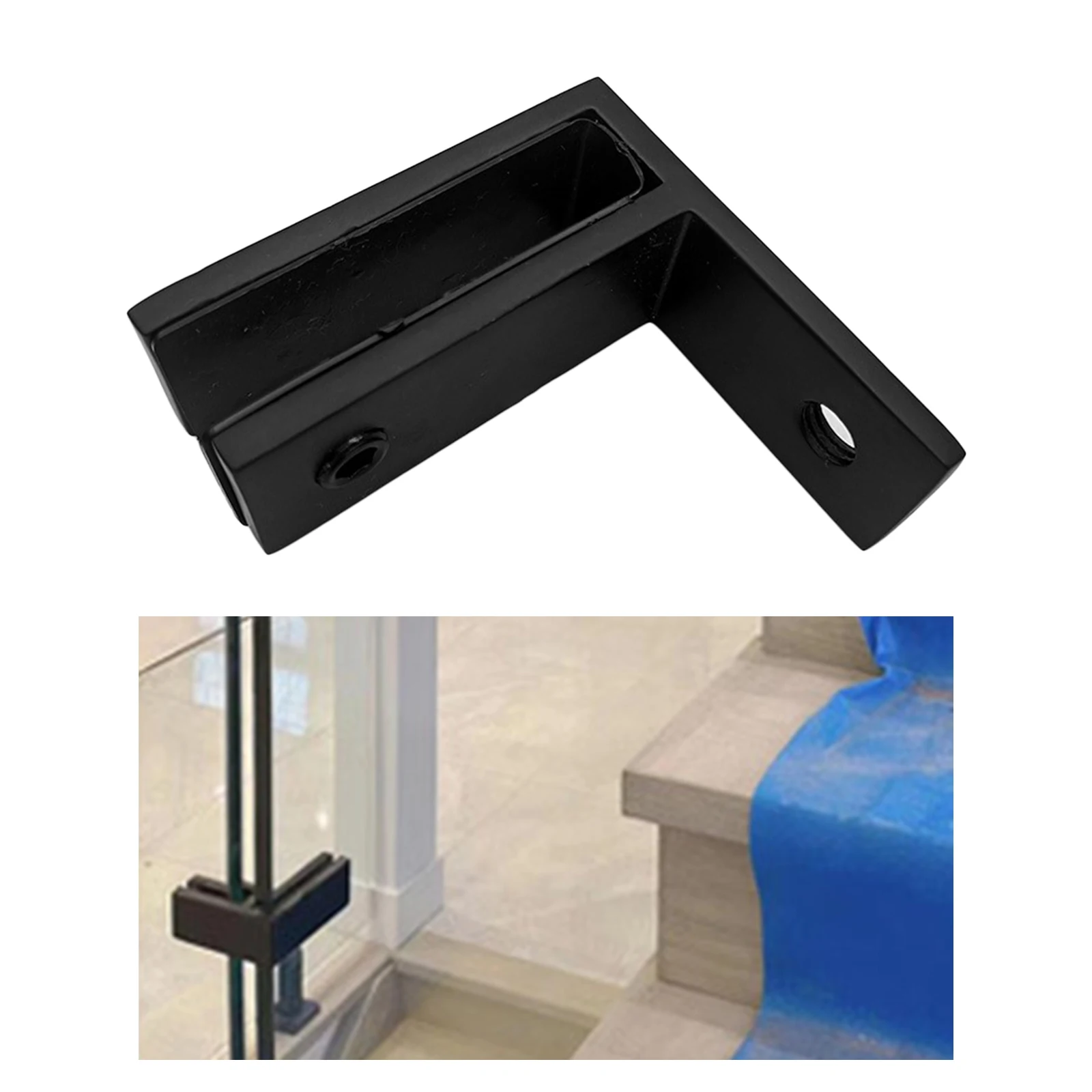 Railing Wall to Glass Clamp Easy Installation Multipurpose Replaces Gadget Bracket for Pool Stair Balustrade Balcony Deck