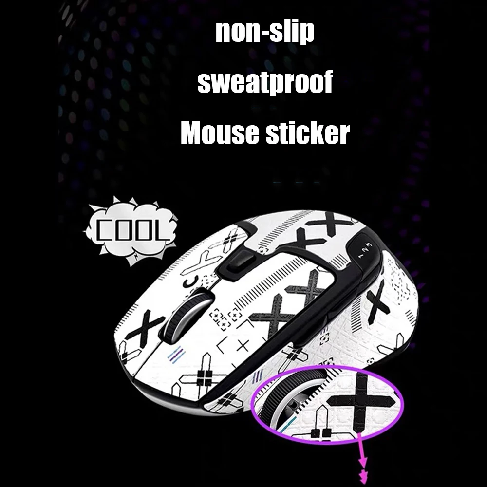 for Logitech M720 Mouse Grip Tape Skate Handmade All inclusive Sticker Professional Non Slip Lizard Skin Suck Sweat Pad