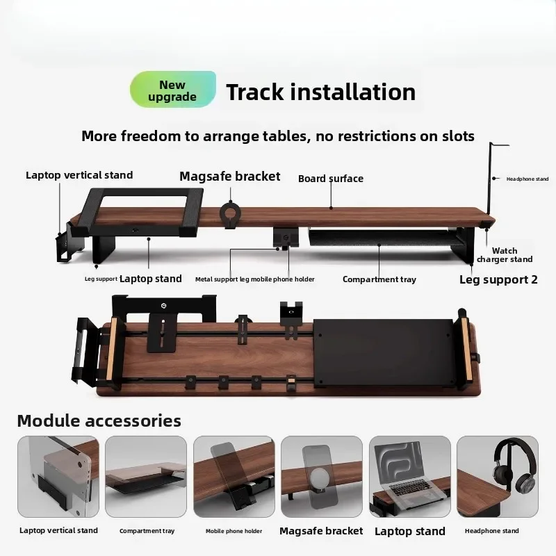 Z3Pro Monitor Stand Riser Solid Wood Desk Organizer Shelf Ergonomic Computer Screen Elevator Modular Computer Desk for Workplace