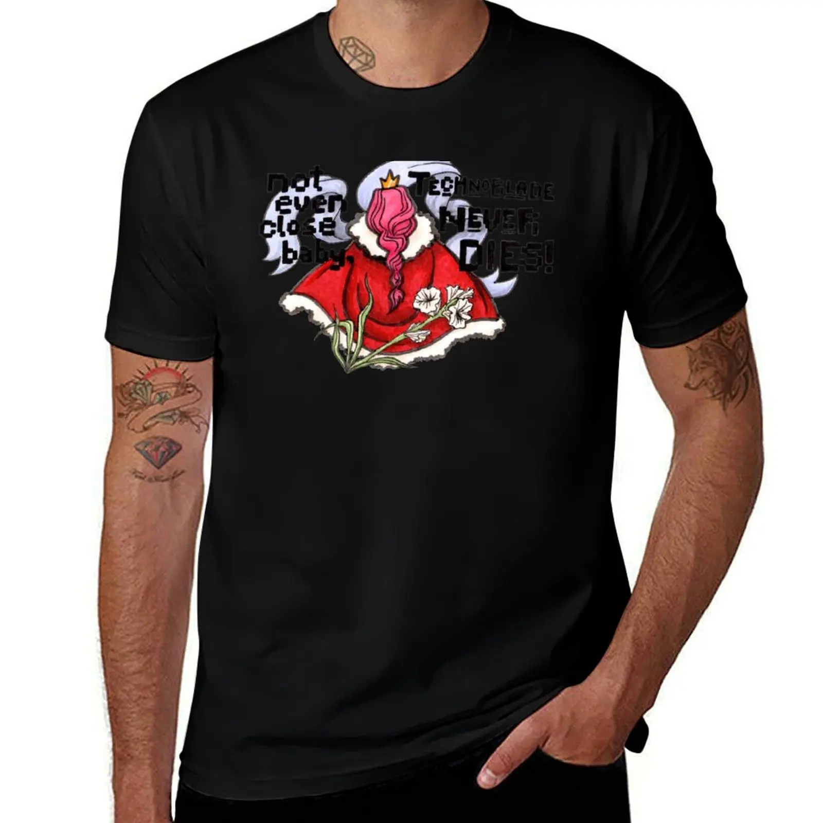 

not even close baby, TECHNOBLADE NEVER DIES! T-Shirt Simple Casual Short Sleeve Tee