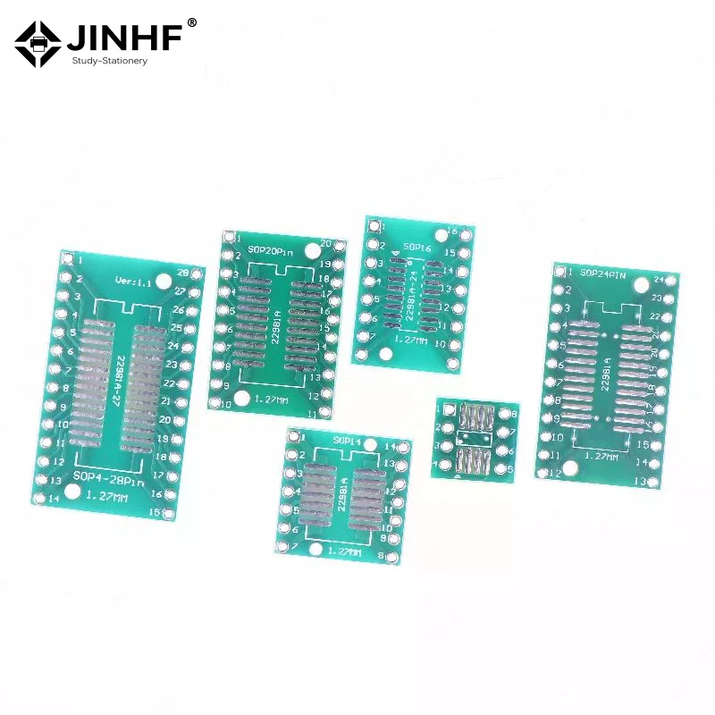 

✍30/35Pcs SOP24 SOP8 SOP14 SOP16 SOP20 SOP28 SMD Turn To DIP Adapter Converter Plate SOP 8 14 16 20 24 28 PCB Board Kit